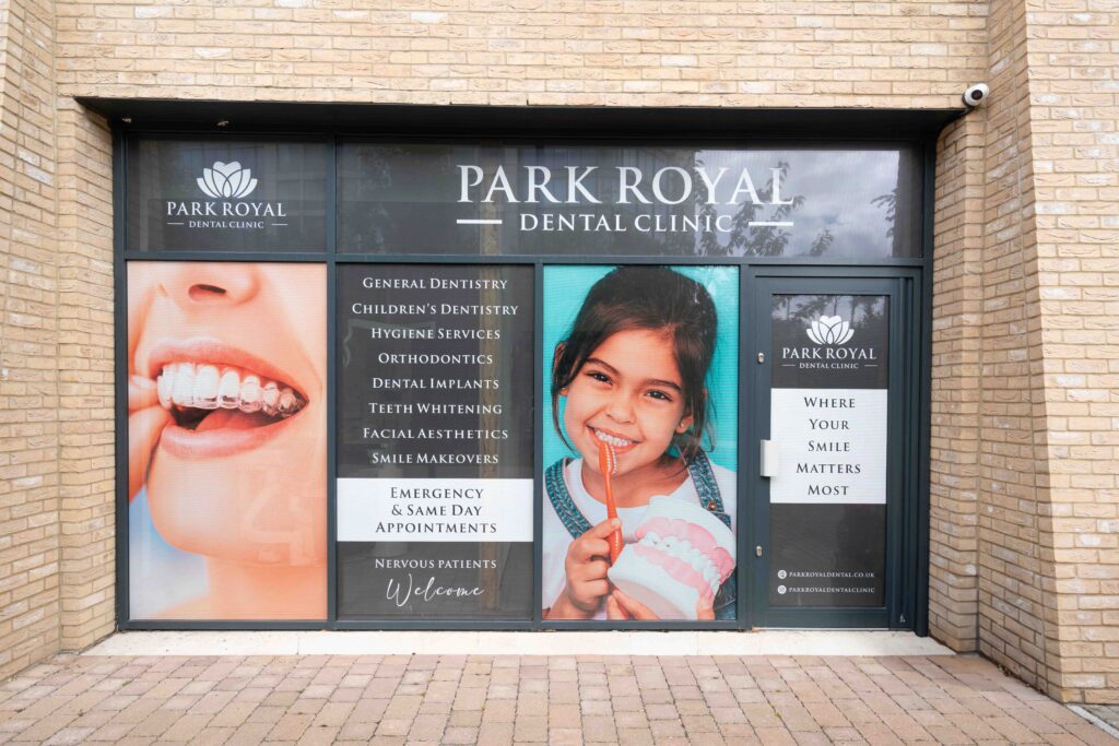 Shop front at Park Royal Dental Clinic